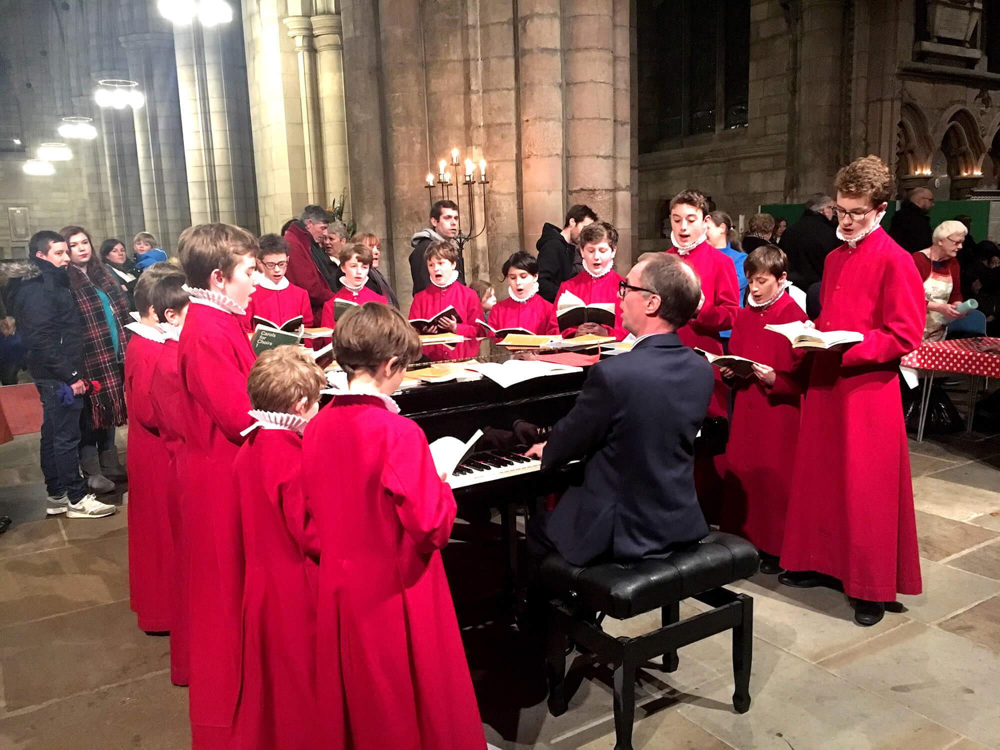 Hexham Abbey Choristers carol singing
